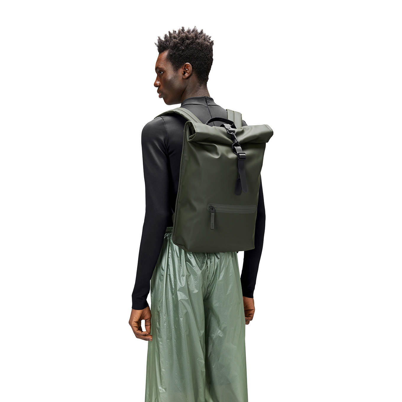 Rains rugzak Rolltop W3 kaki