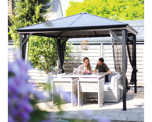 SOJAG Verona 10x10 paviljoen met klamboe 279 x 279 cm antraciet
