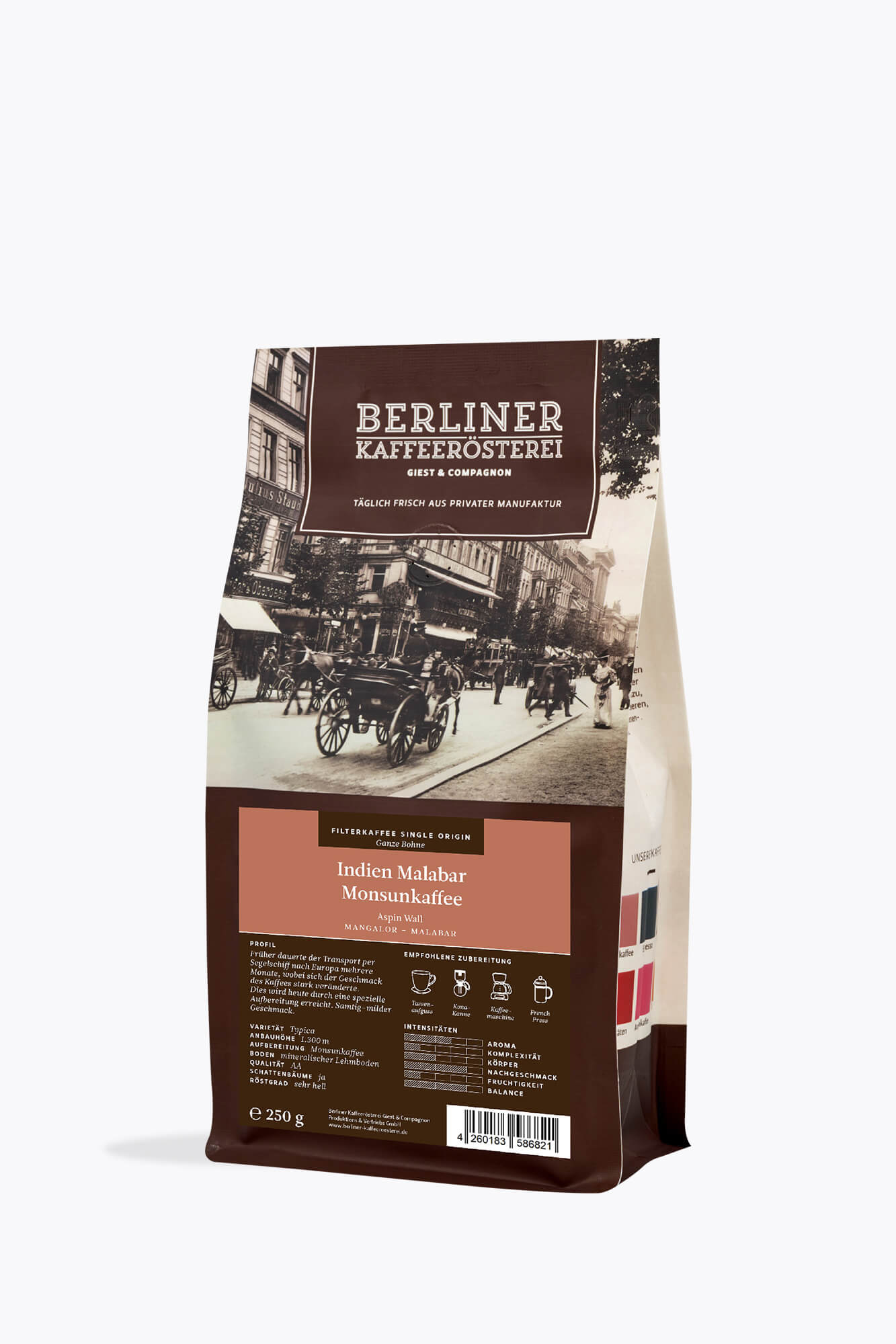 Berliner Kaffeerösterei Indien Malabar Monsunkaffee
