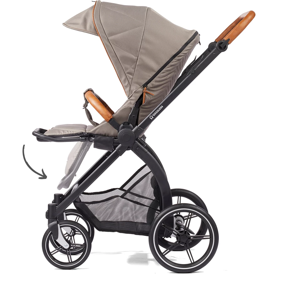 GESSLEIN Kombikinderwagen FX4 Soft+ Style Babywannen Set taupe
