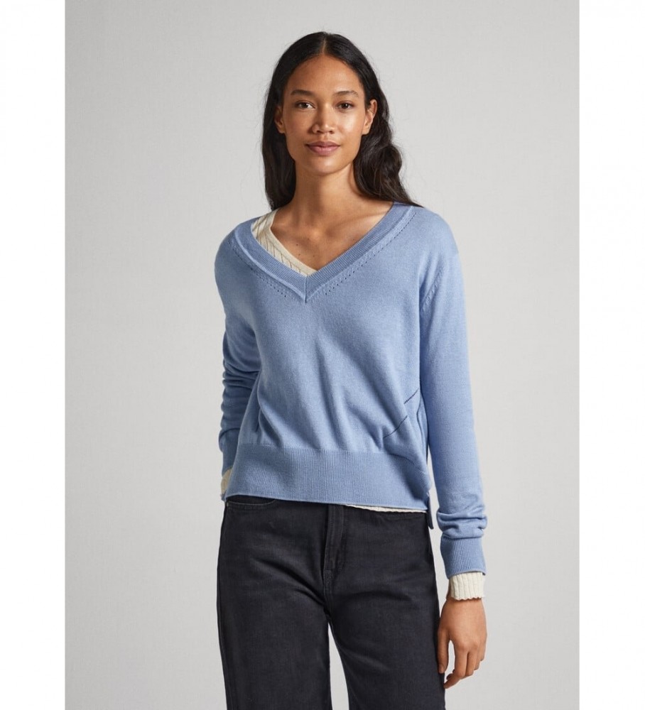 Suéter azul Donna V da Pepe Jeans