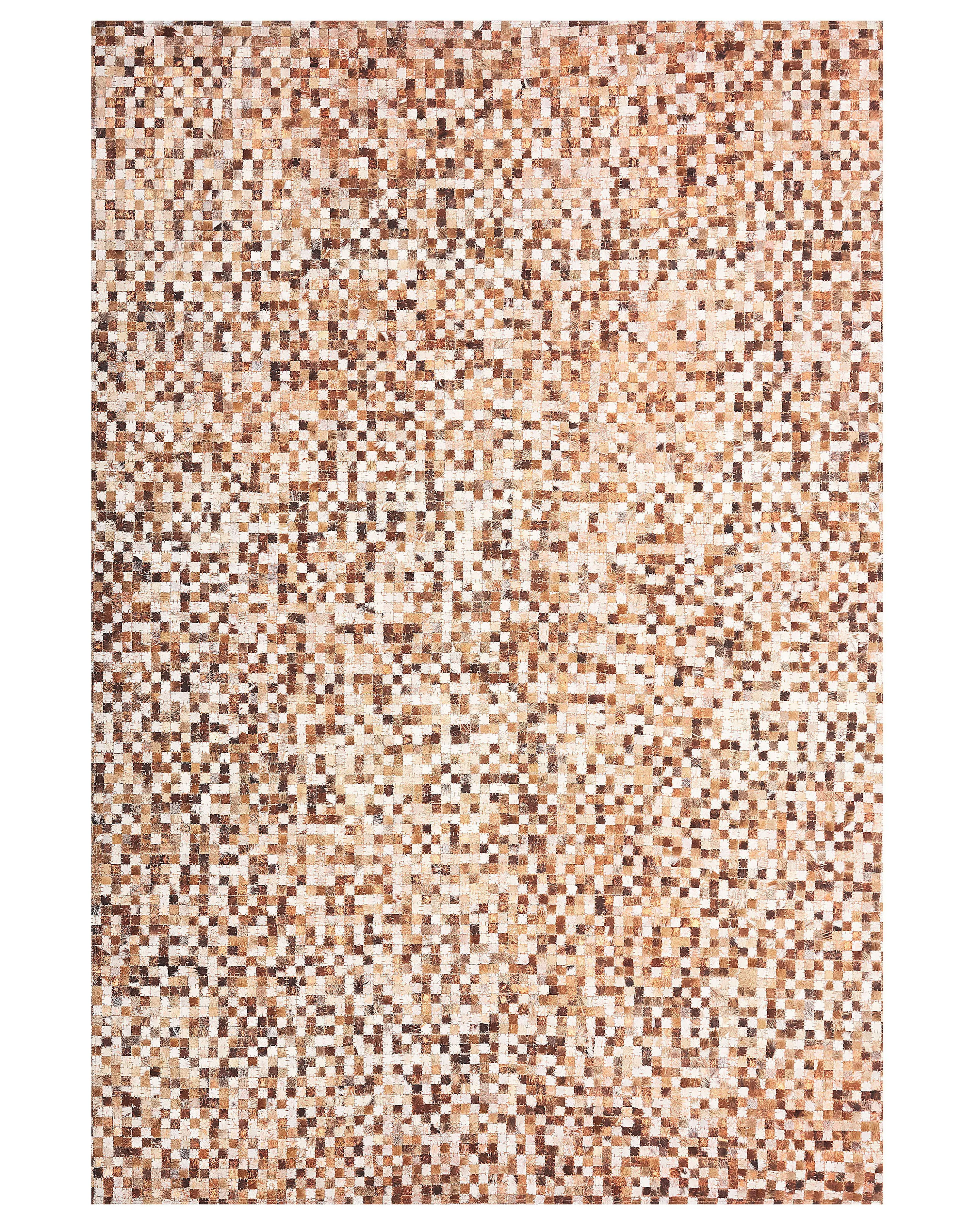 Vloerkleed TORUL Bruin 140 x 200 cm Leer