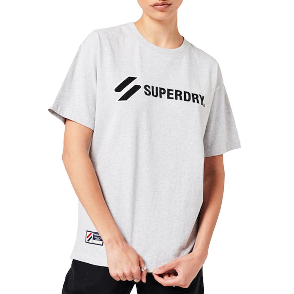 Superdry T-shirt Gris Femme Superdry Applique