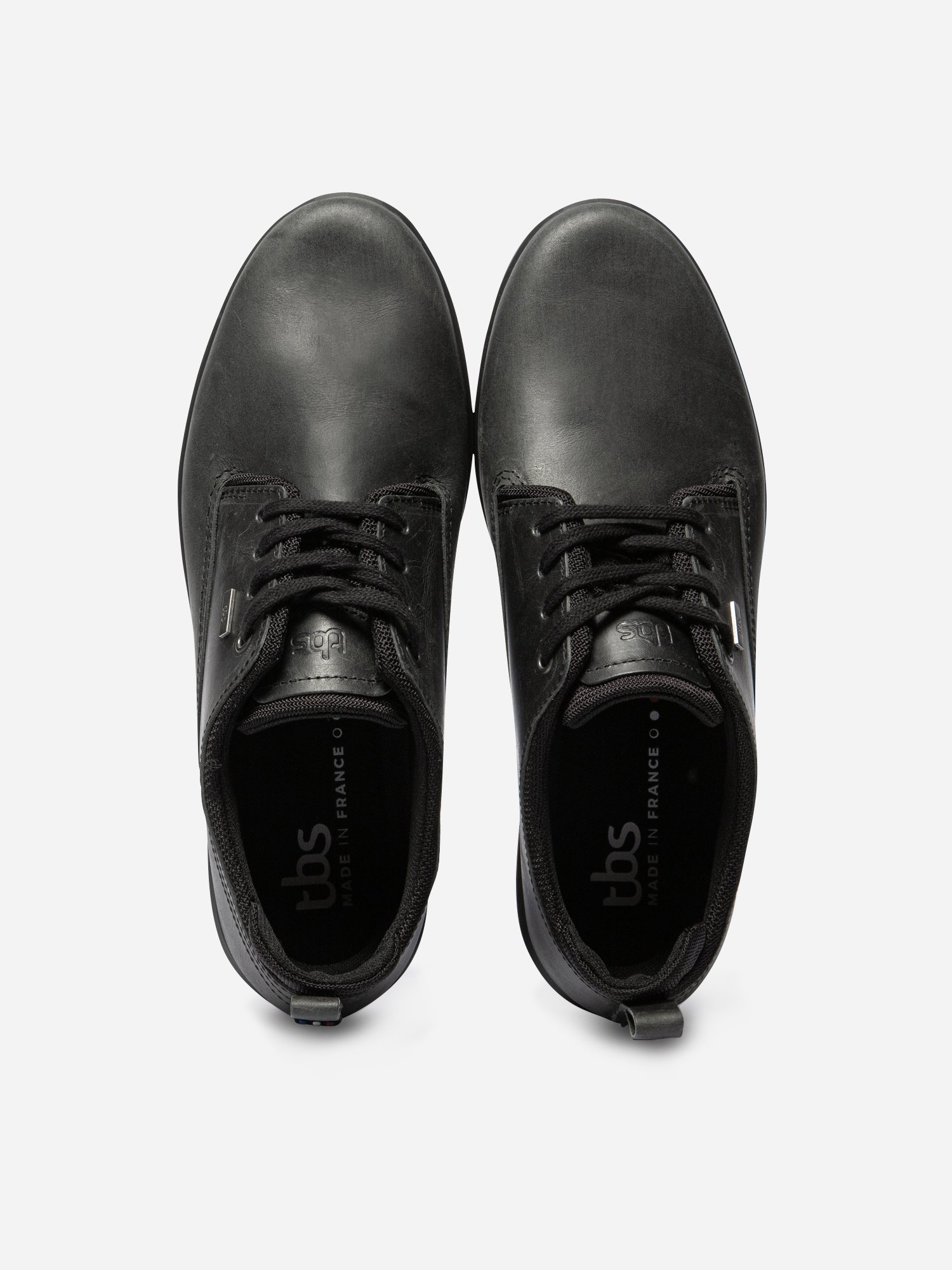 Baskets Homme Fabriquées en France Cuir Noir