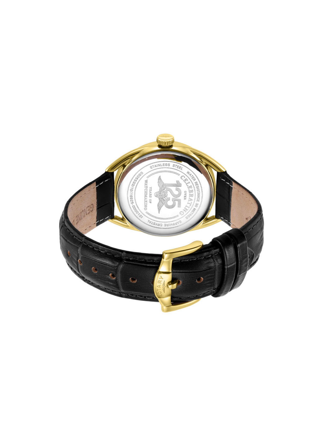 Rotary Quartz-Herrenuhr mit Lederband