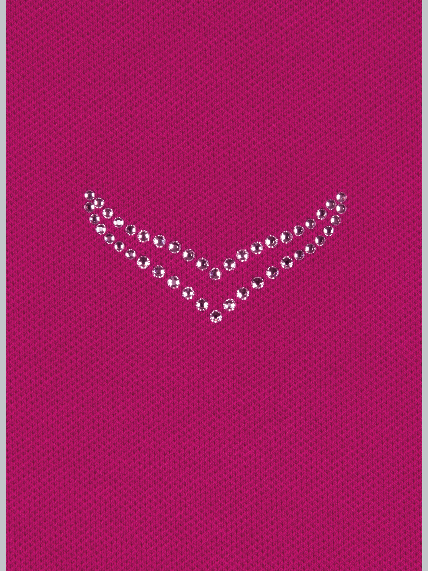 Poloshirt mit Kristallsteinen Magenta