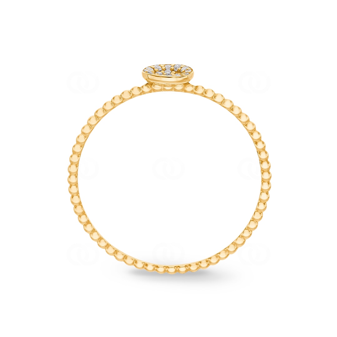 Damenring 750/18 K Gelbgold mit Diamanten 0.06 ct H/si by CHRISTIAN