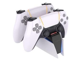 PS5 Ladestasjon 2x DualSense-kontrollere S/H