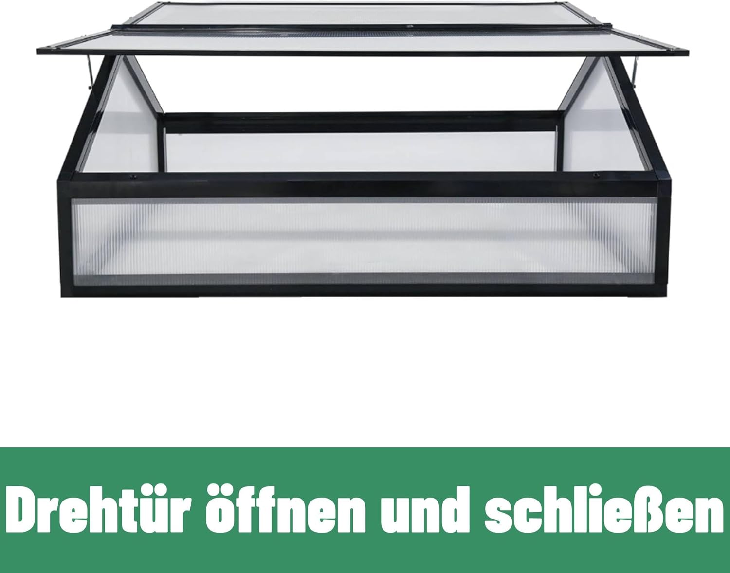 Alu Mini-Gewächshaus Frühbeet Treibhaus,|117x97x52.5 cm|Tomatenhaus Pflanzenhaus, 10kg