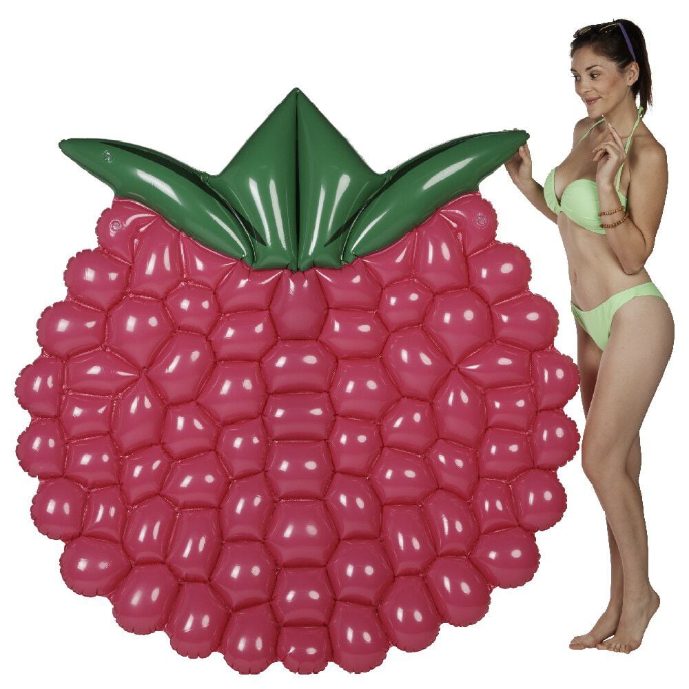 Matelas gonflable piscine framboise