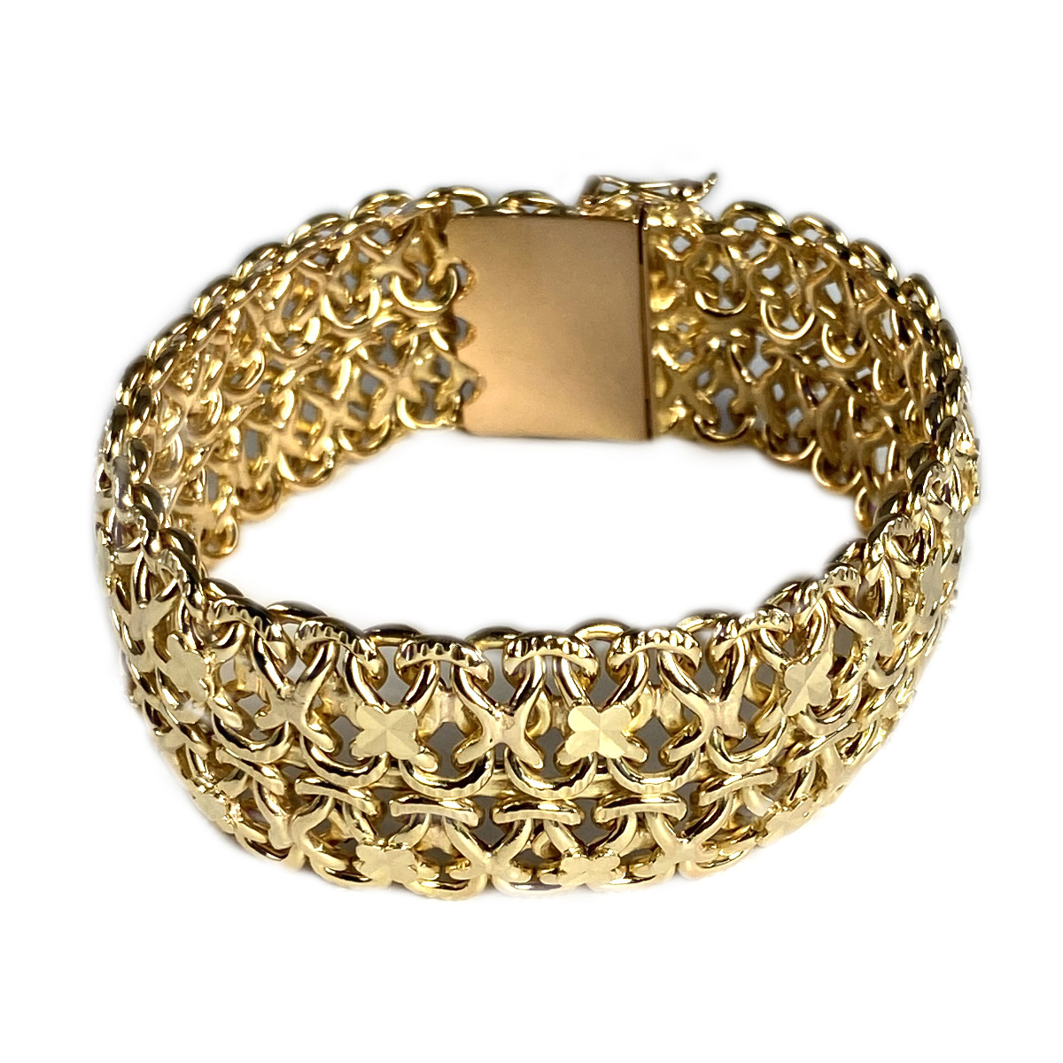 Bracelet d'occasion or 750 jaune maille fantaisie 21 cm