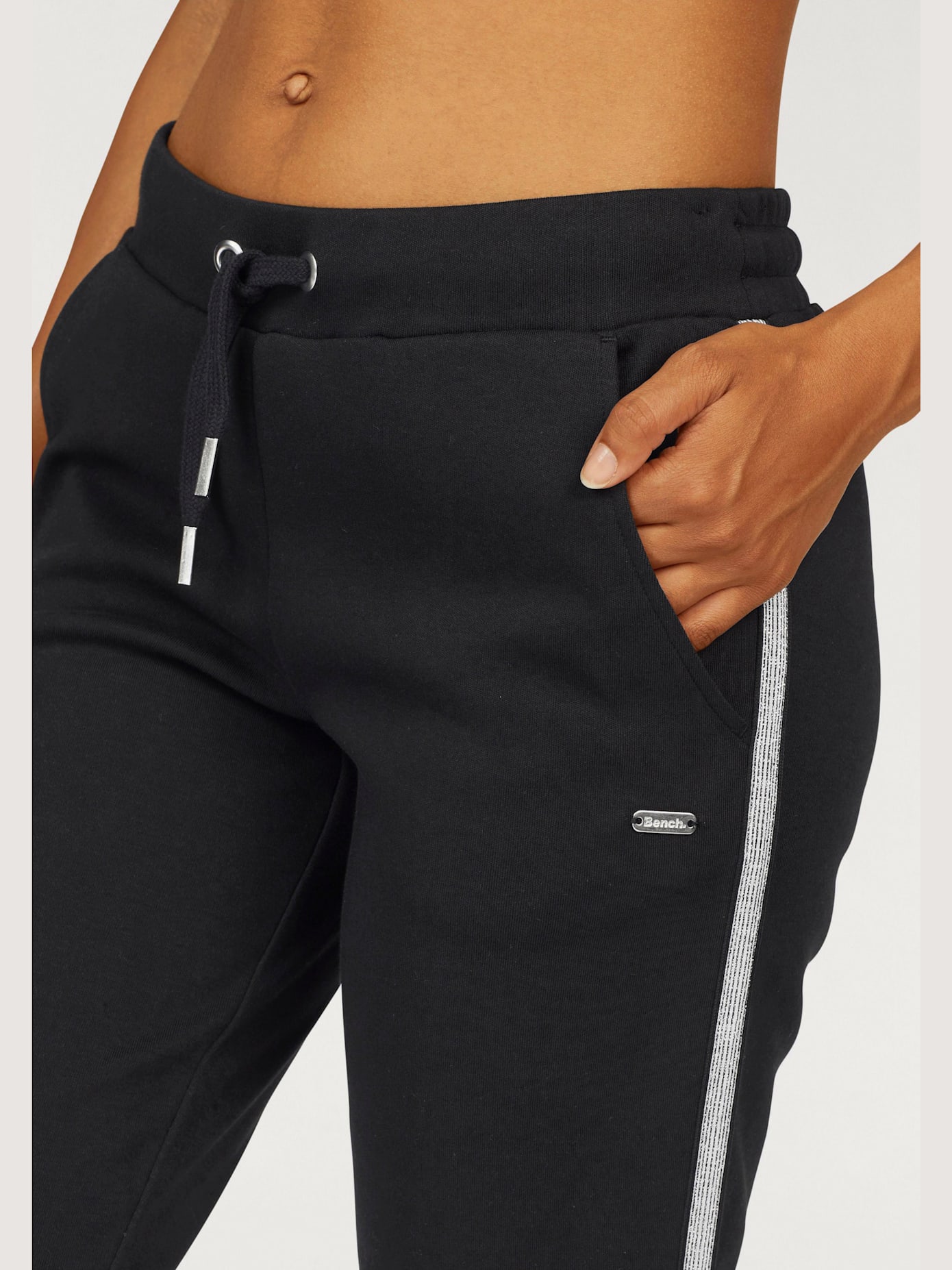 Pantalon d'intérieur sweatshirt avec bandes latérales métalliques