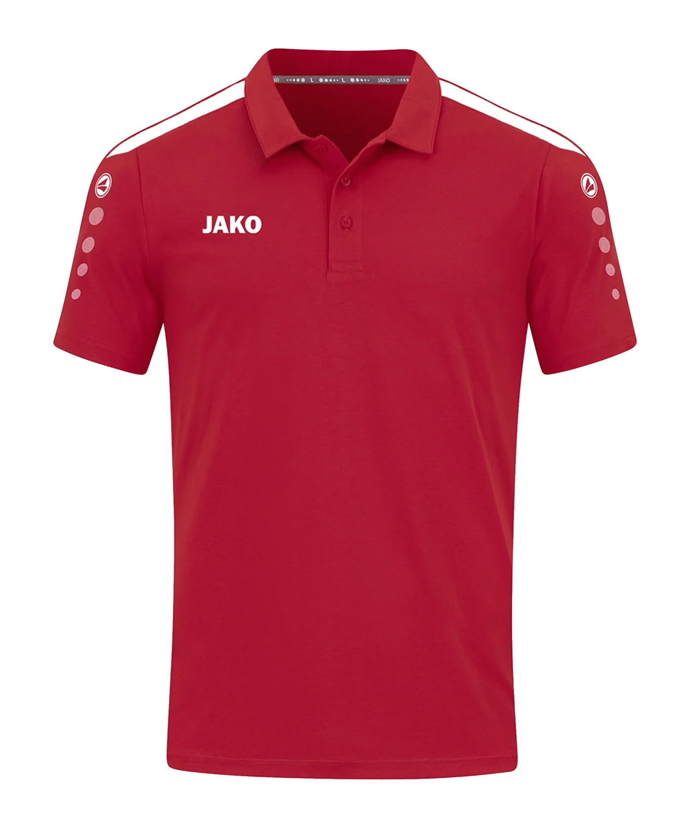 JAKO Power Poloshirt Damen Rot Weiss F100