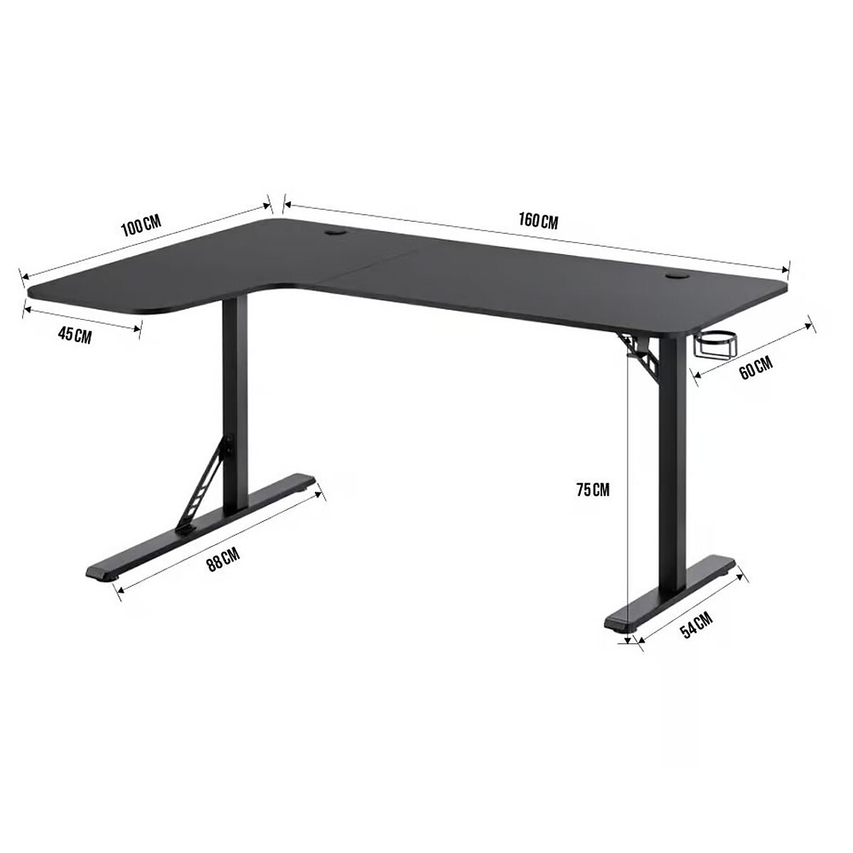 REKT R-Desk 160 L (Gauche)