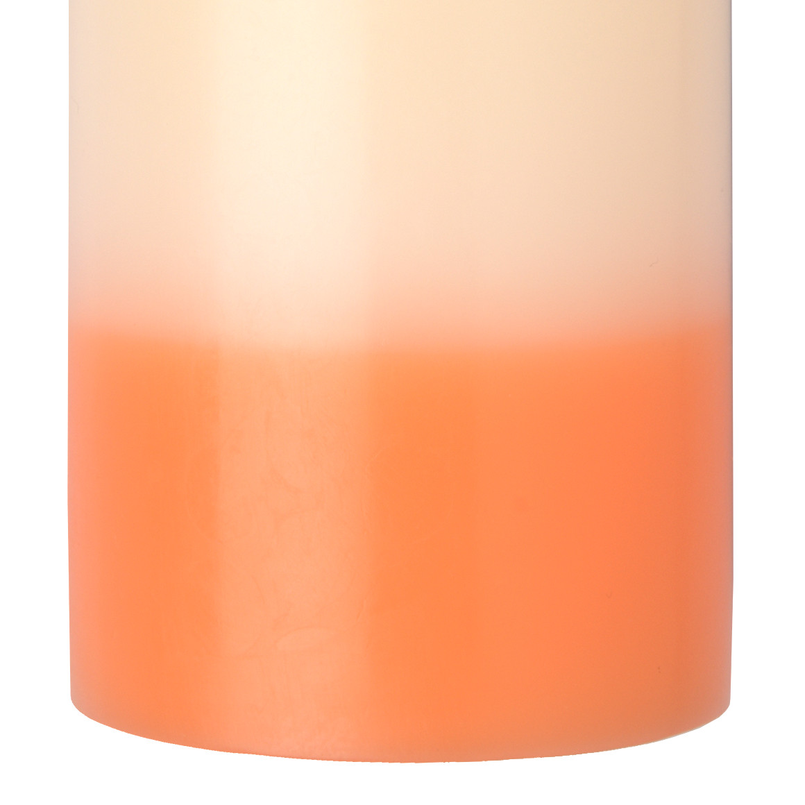 My Home Große Kerze in Zweifarbig creme / orange