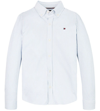 Tommy Hilfiger Skjorte - Allover Regular - Breezy Blue Stripes