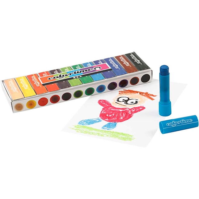 Soft Color Stick, L: 8 cm, ass. farger, 12 stk./ 1 pk.