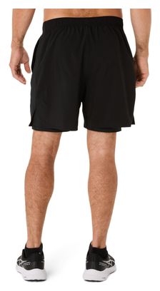 Short 2 en 1 Asics Core Run 7in Noir Homme