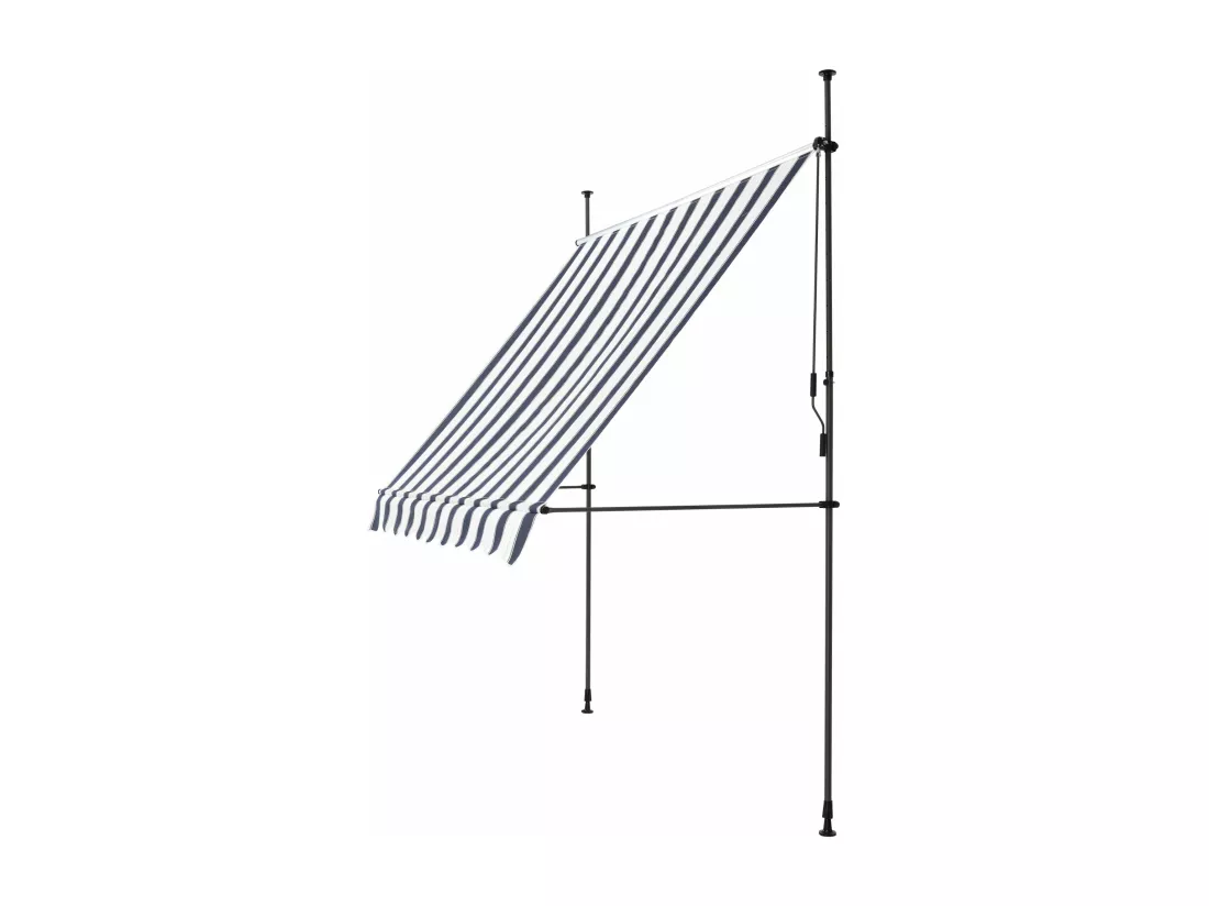 Store banne téléscopique acier blanche 300 x 120 x 200 cm 03_0008332
