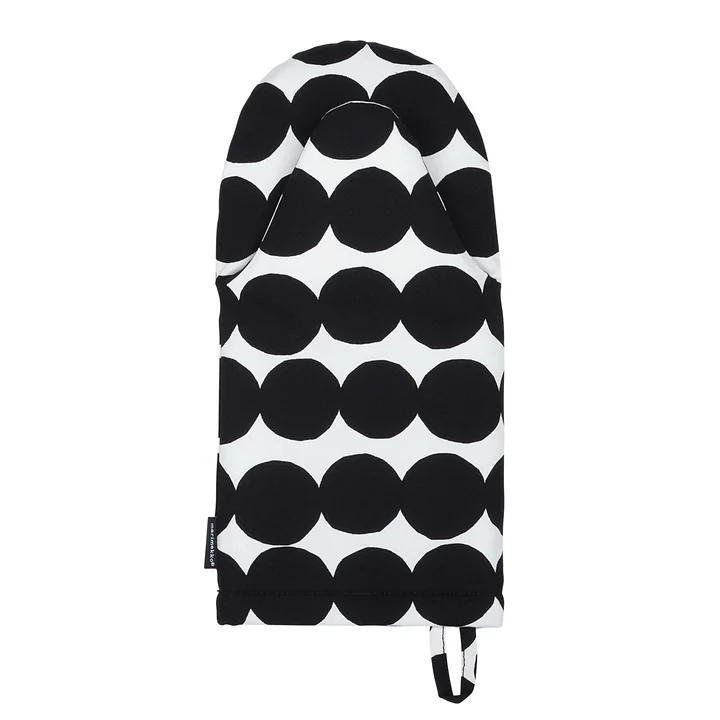 Marimekko - Räsymatto Ofenhandschuh, schwarz / weiss