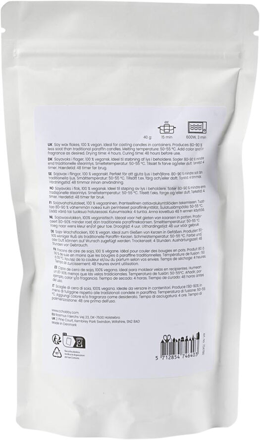Creativ Company Soyavoks, Til lys i beholdere, 250g.