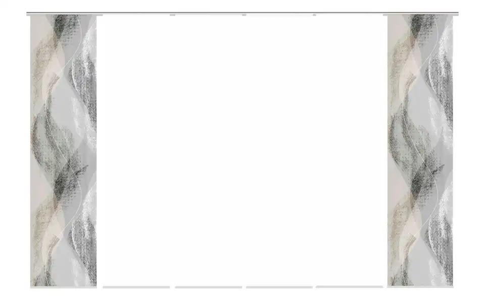 Schiebevorhang 6er-Set Grau 6er-Set