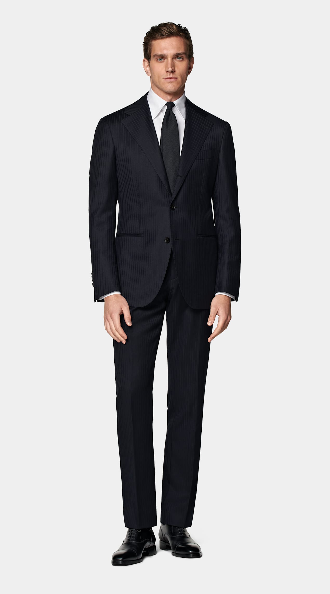 Costume Roma coupe Relaxed bleu marine à rayures