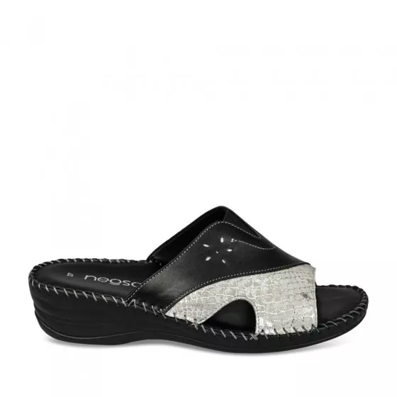Mules NOIR NEOSOFT RELAX CUIR