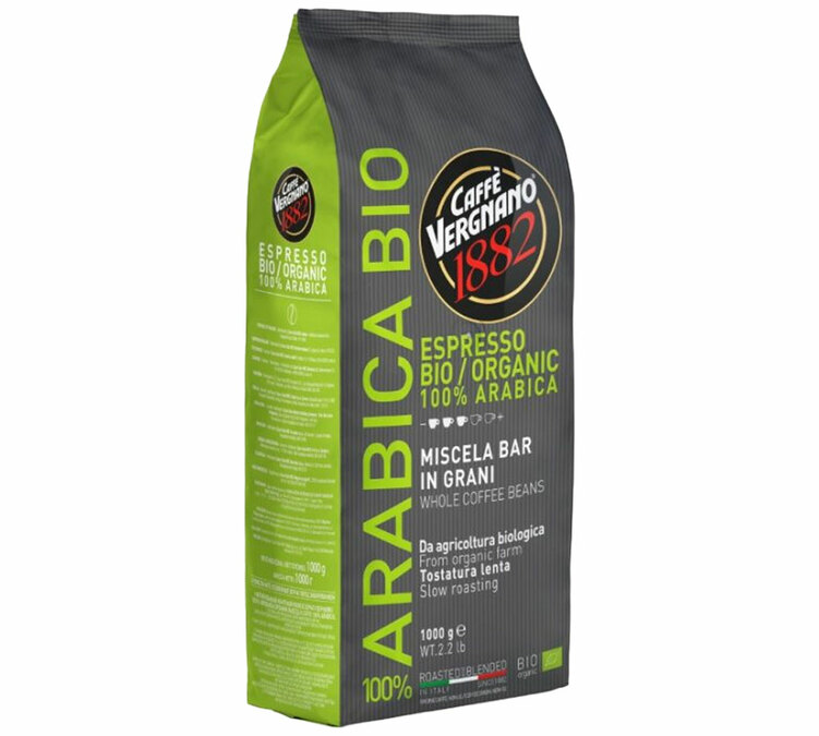 Café en grains Caffè Vergnano 100% Arabica Bio 1kg