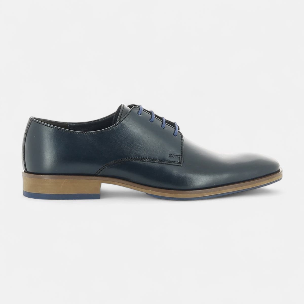 Derbies Homme en cuir bleu
