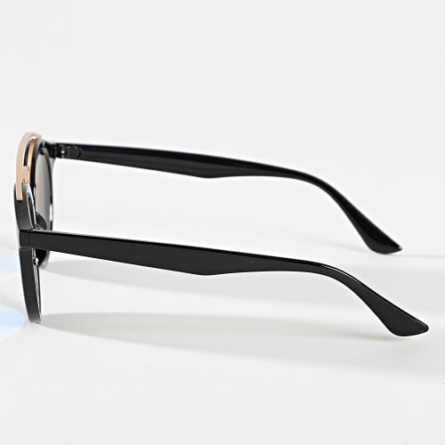 Lunettes De Soleil Noir Bleu Miroir
