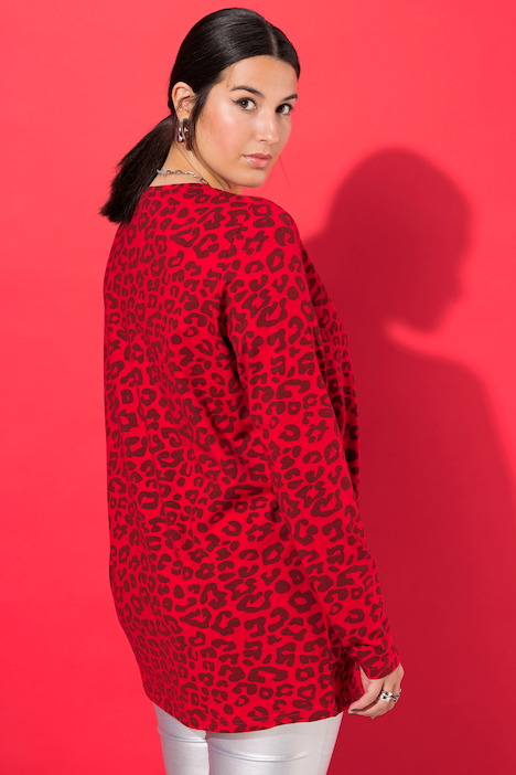 Longsleeve, Leo-Print
