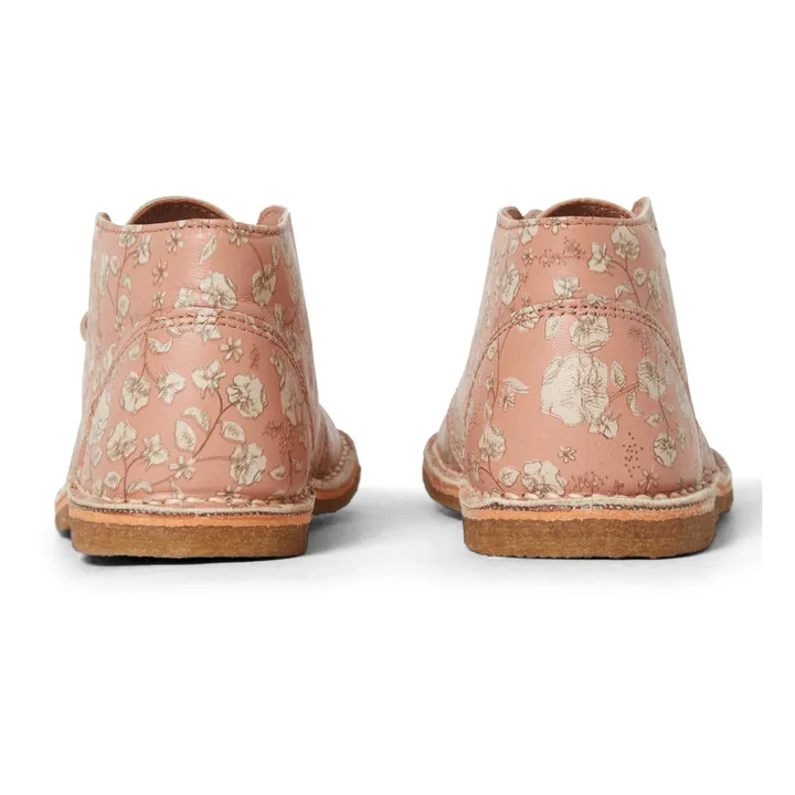 Konges Sløjd Bottines à Lacets en Cuir Chaton | Rose pêche