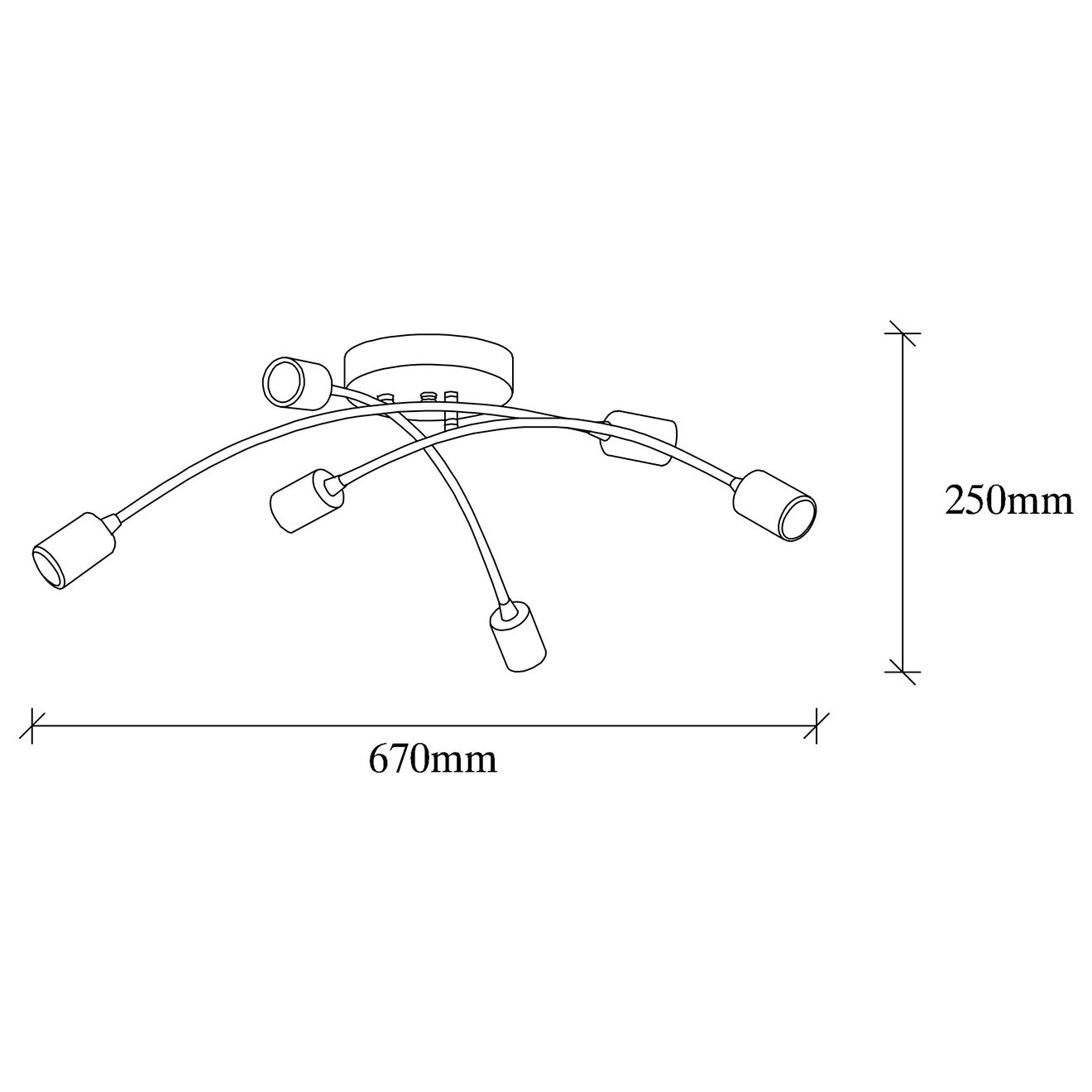 Opviq Plafonnier Banana 1141 marron  - H.25x67 cm