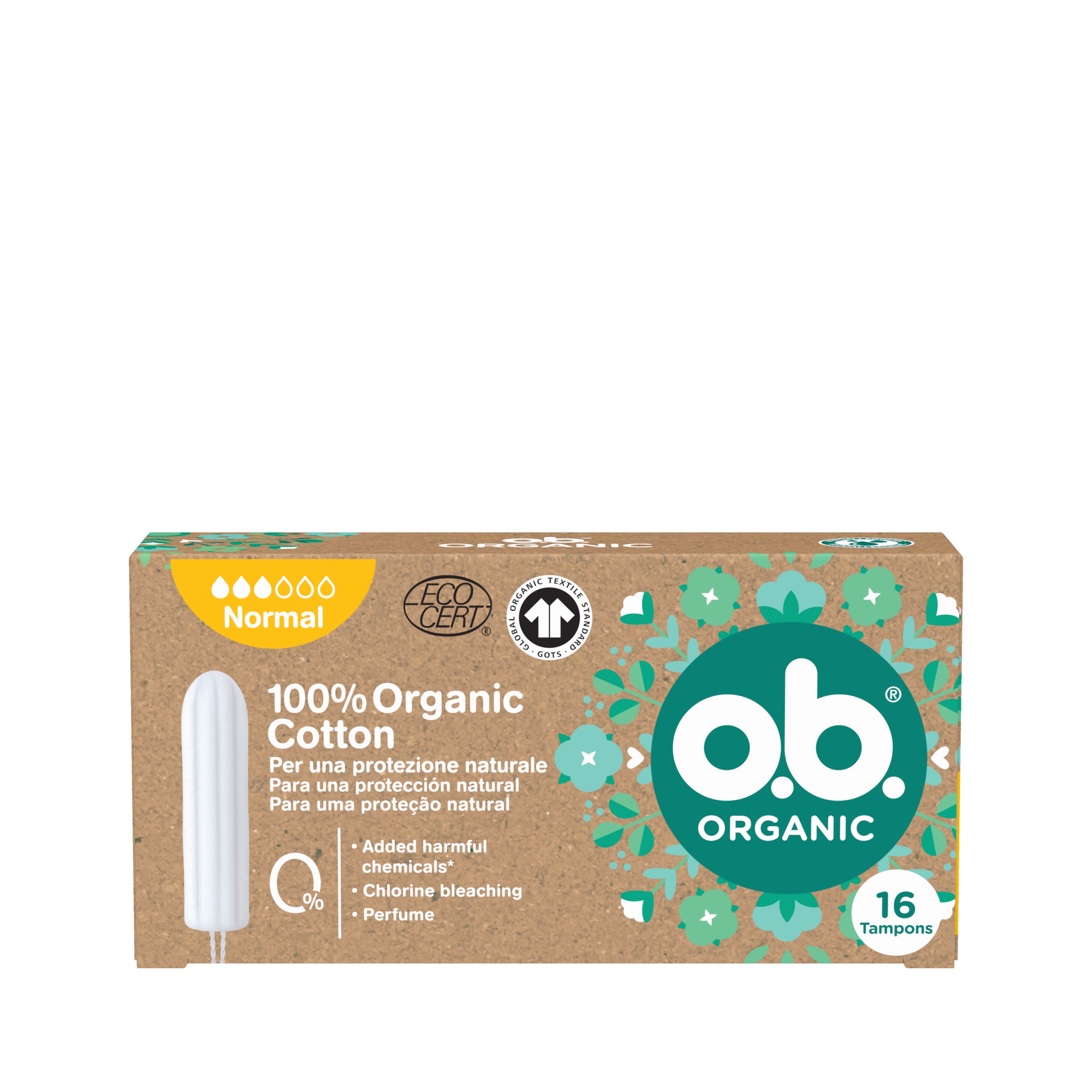 TAMPÕES O.B. ORGANIC NORMAL 16UN