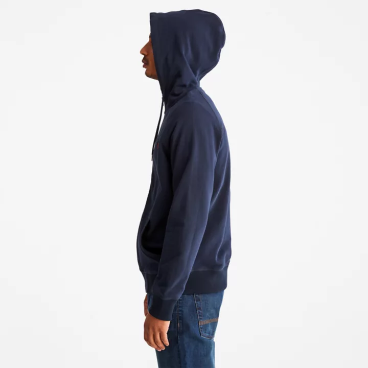 Veste à capuche et envers bouclé Exeter pour homme en bleu marine