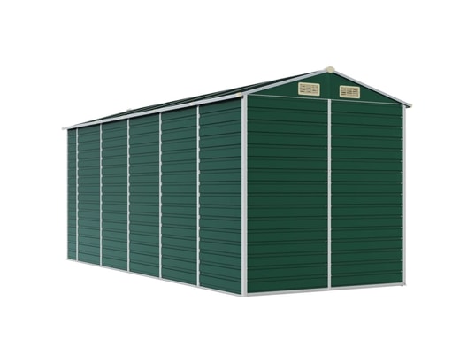 VIDAXL - Abri de jardin vert 191x470x198 cm acier galvanisé