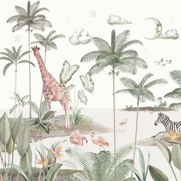 Creative Lab Amsterdam Smiling Jungle Moon Behang 200 x 280 cm