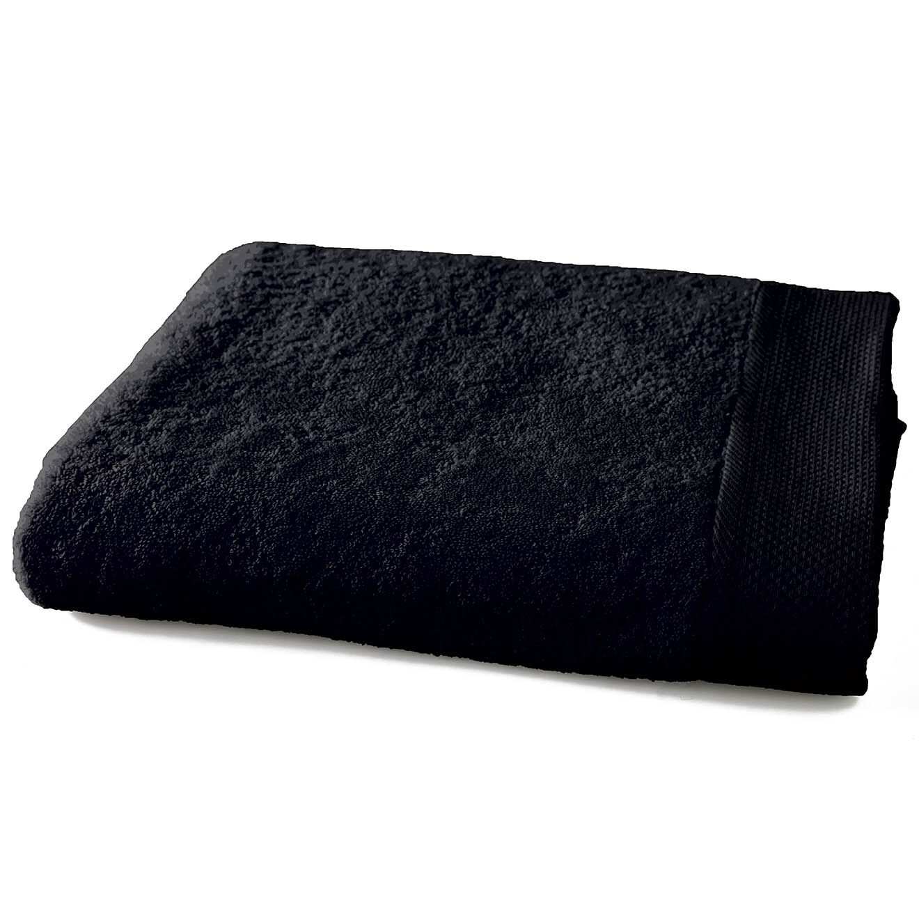 Soft by Perle de Coton Drap de douche noir - 70x140 cm