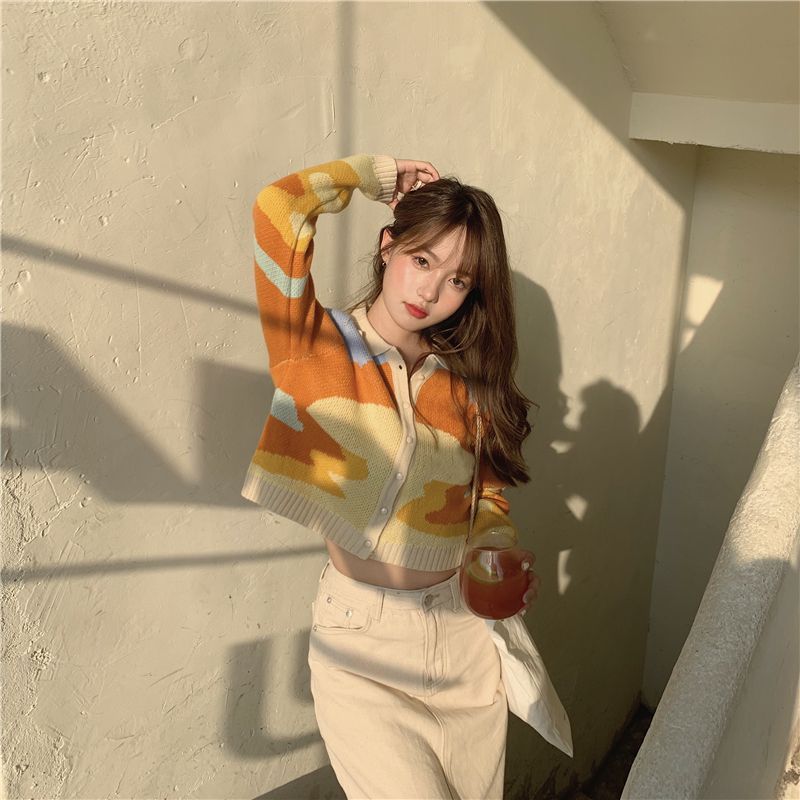 Yako - Camouflagepatroon Cardigan