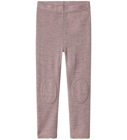 Name It Leggings - Uld - Noos - NmfWang - Purple Dove m. Hulm?ns