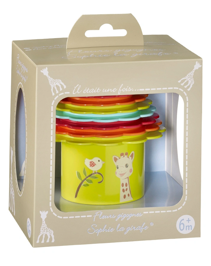 Stapelturm BLUMENPYRAMIDE SOPHIE LA GIRAFE® in bunt