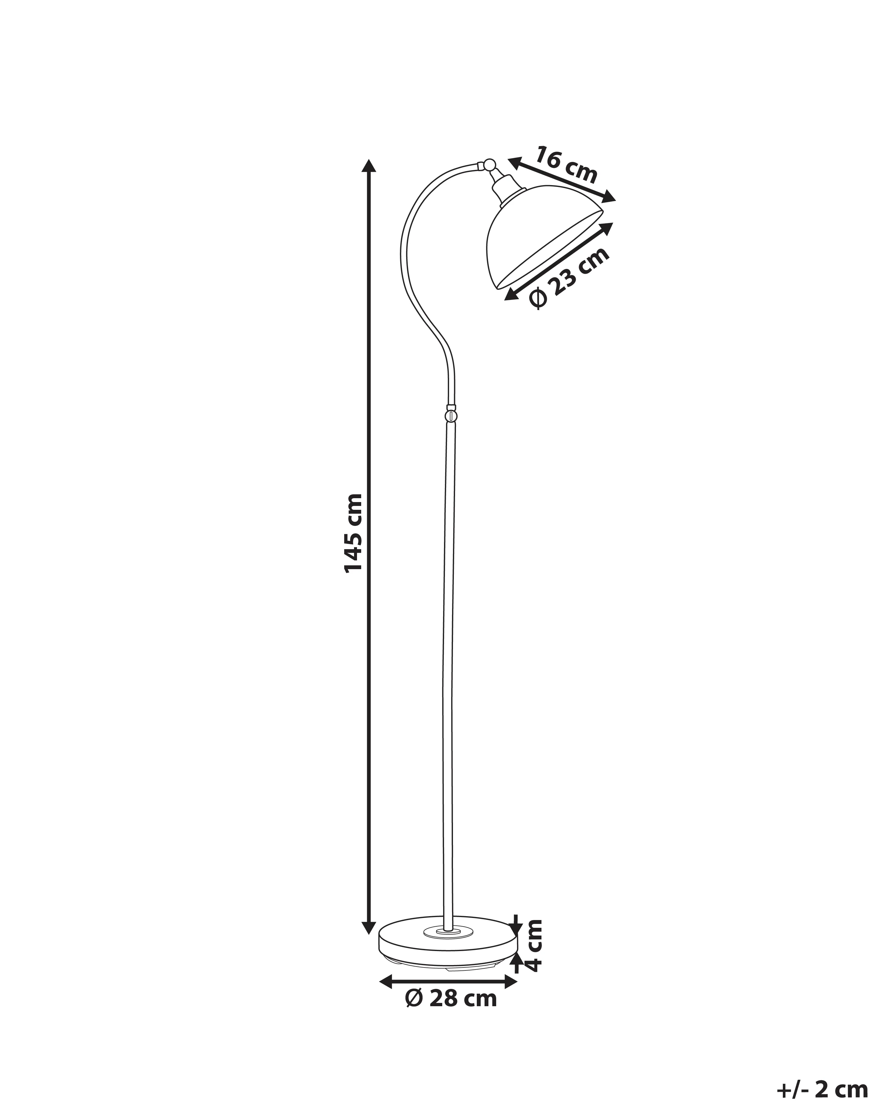Staande lamp LENNON verstelbaar Metaal Lichtbeige