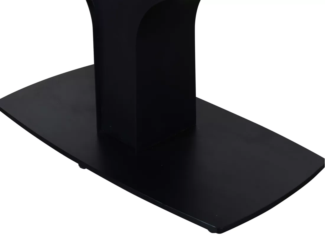 Table à manger 8 personnes en bois d'acacia et métal - Naturel et noir - MIRIONA