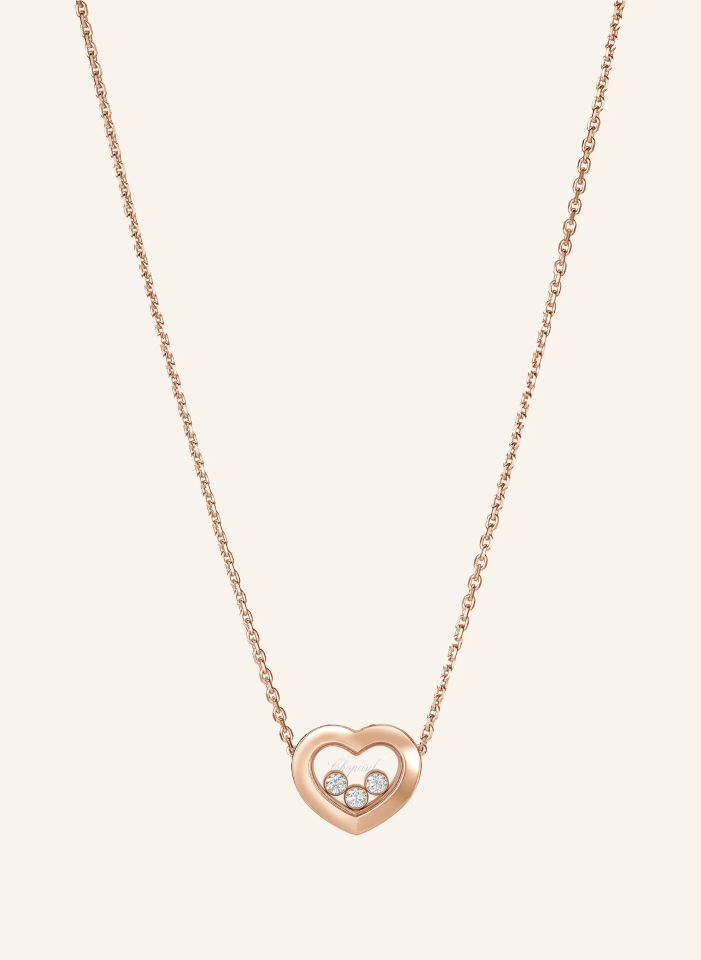 Chopard Halskette HAPPY DIAMONDS ICONS Halskette aus 18 Karat Roségold und Diamanten