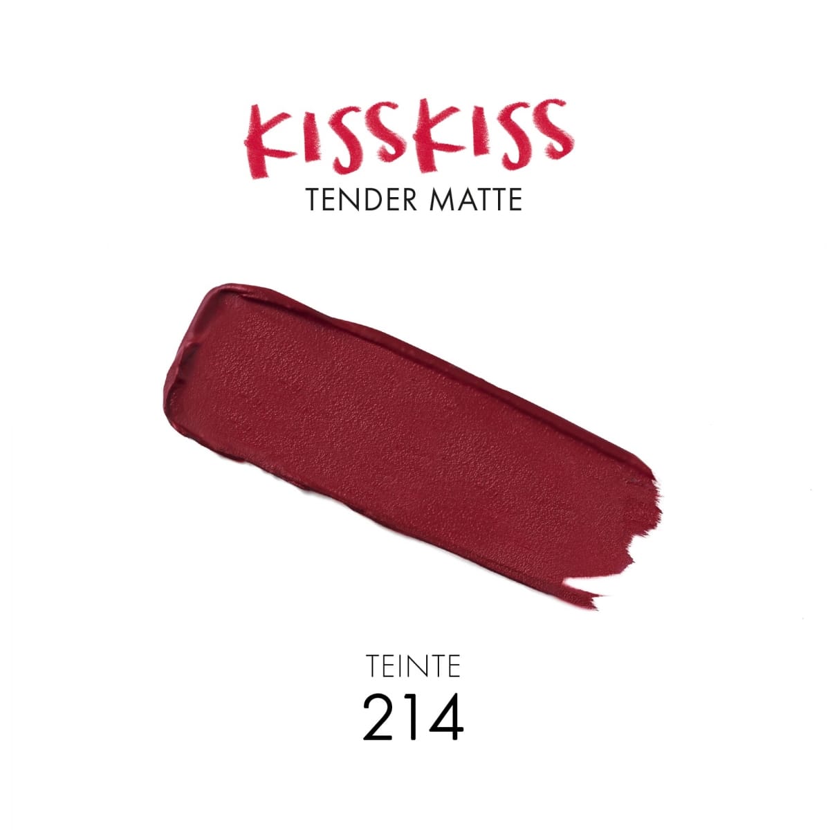 GUERLAIN KissKiss Tender Matte Rouge à Lèvres Mat Lumineux Fin et Fondant Confort 16H