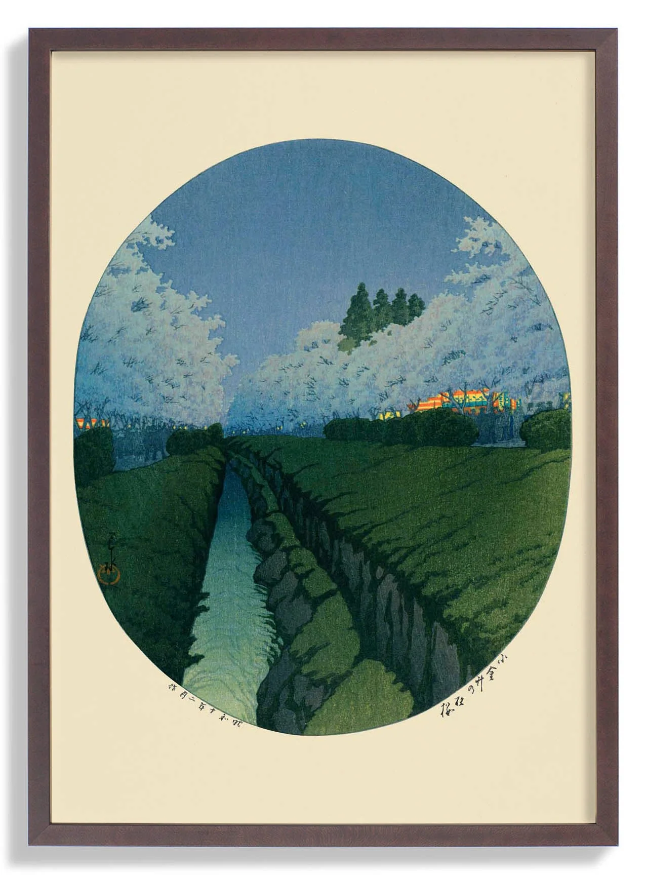 Kirschblüten in der Nacht von Hasui
