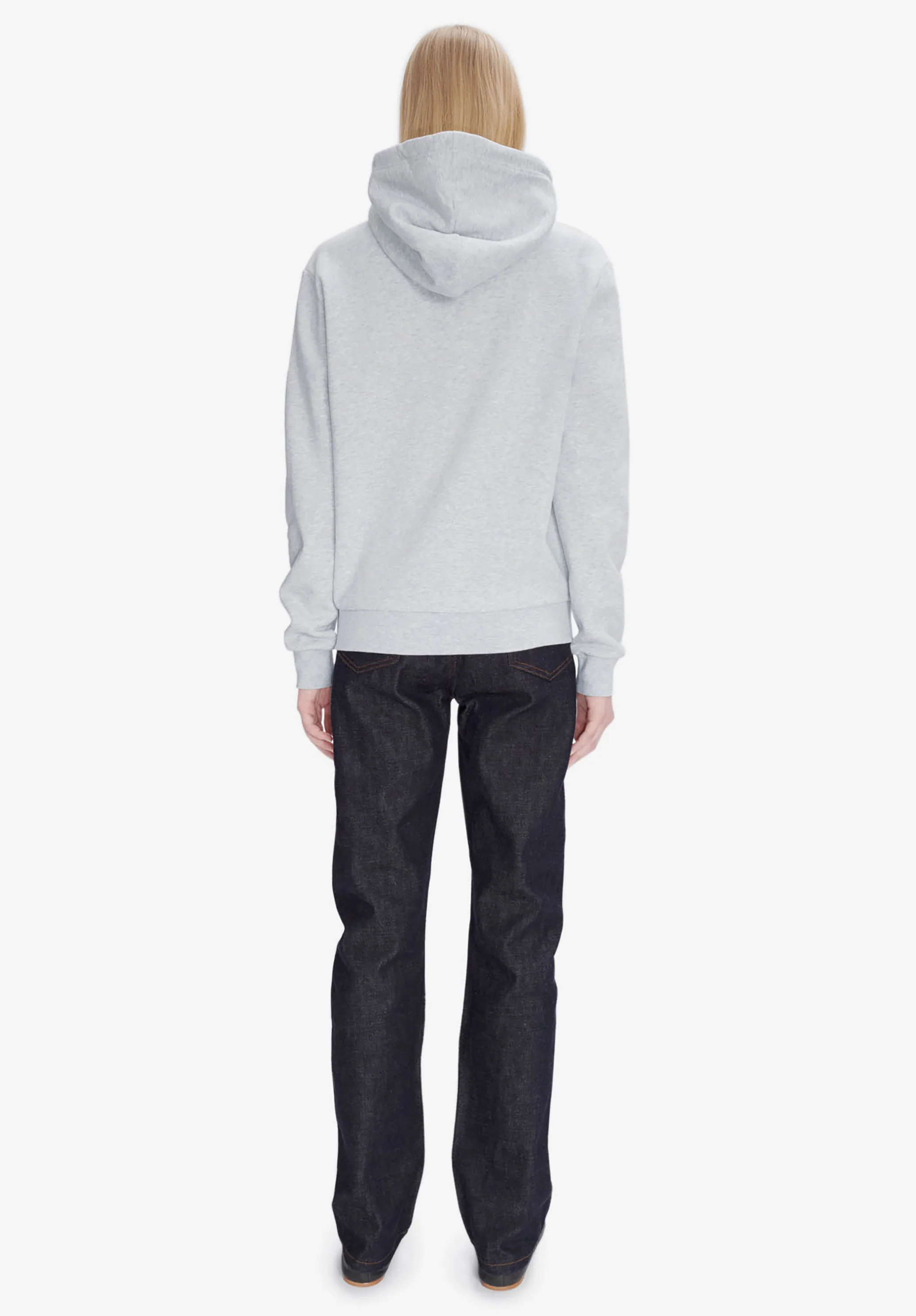 hoodie standard rue madame GOTS - Gris chine / noir