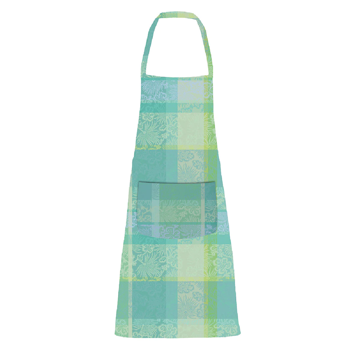 Tablier enduit imperméable pur coton vert 75x85 Garnier Thiebaut