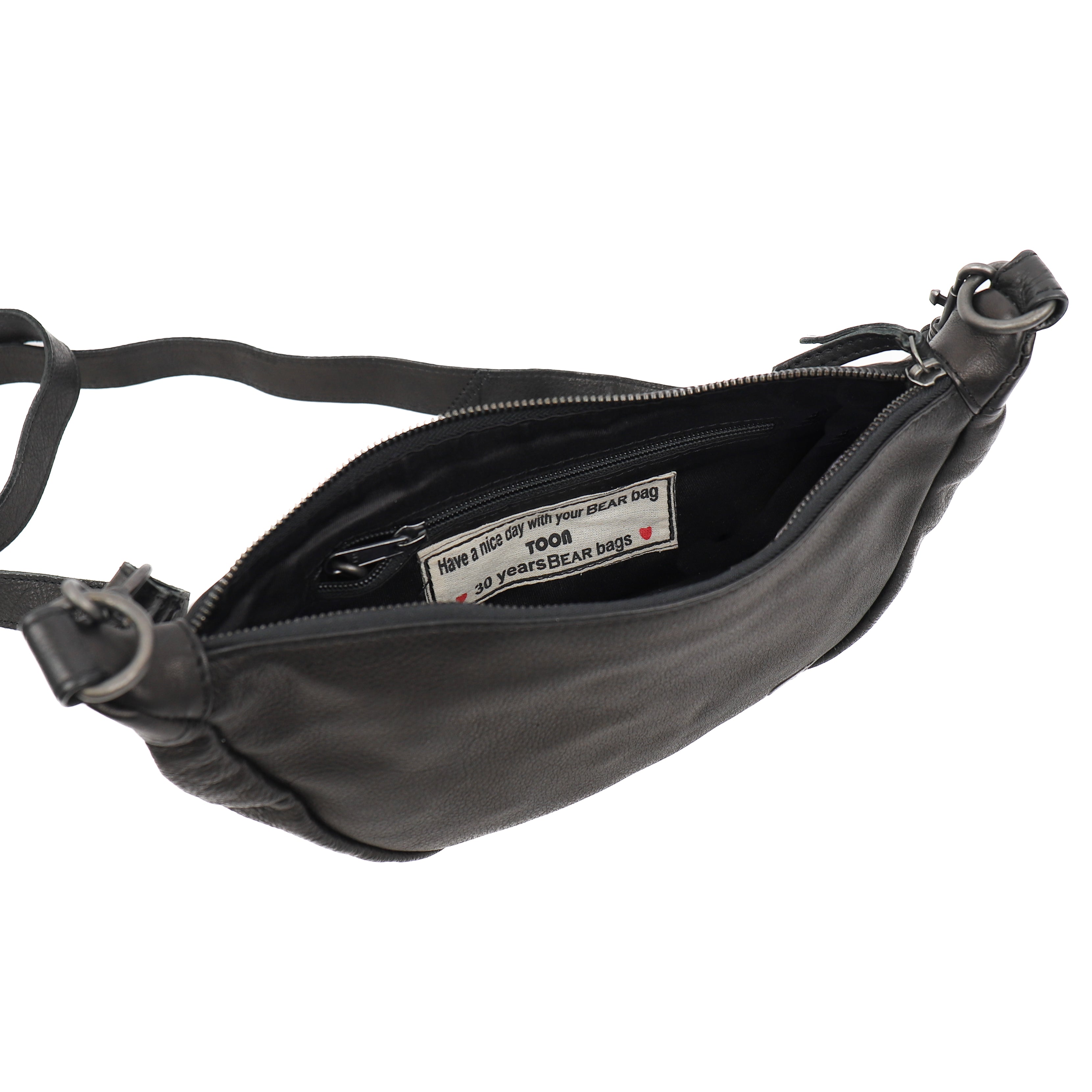 Crossbody tasje 'Toon' zwart Zwart